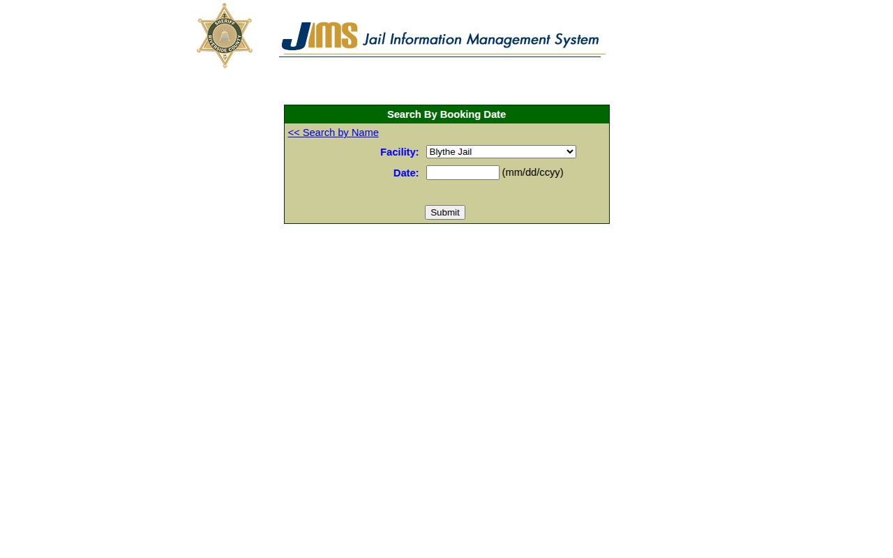 Riverside County recent arrests JIMS date search